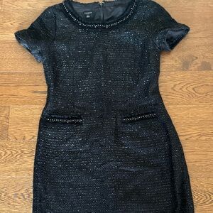 Talbots Black Sparkle Mini Dress